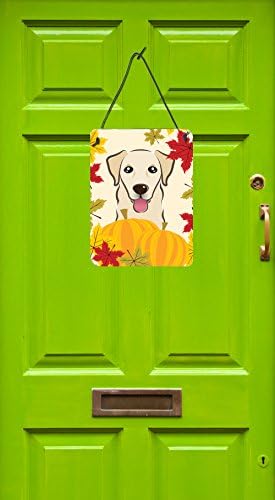 Caroline's Treasures BB2058DS1216 Golden Retriever Thanksgiving Wall or Door Hanging Prints Aluminum Metal Sign Kitchen Wall Bar Bathroom Plaque Home Decor Front Door Plaque, 12x16, Multicolor - Image 2