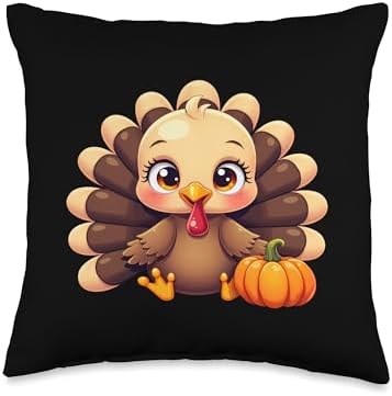 Baby Turkey Thanksgiving Turkey Thanksgiving Turkey Baby Throw Pillow by Unknown
