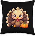 Baby Turkey Thanksgiving Turkey Thanksgiving Turkey Baby Throw Pillow by Unknown