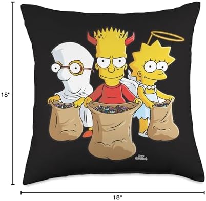 The Simpsons Trick or Treat Treehouse of Horror Halloween Throw Pillow