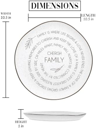 Pavilion Gift Company - Cherished Family - 10.5" Serving Tray Platter Plate Thanksgiving Fall Serveware Friendship Family - Image 5