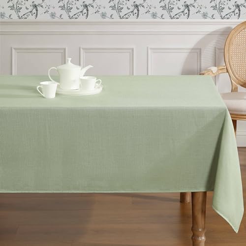 Laura Ashley Esme Decorative Tablecloth, 60" x 120", Moss Green - Image 4