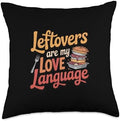 Funny Thanksgiving Leftovers are My Love Language Throw Pillow by Unknown