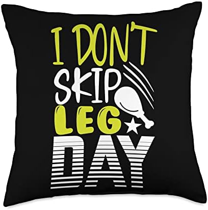 Thanksgiving I Don't Skip Leg Day Turkey Throw Pillow by Unknown
