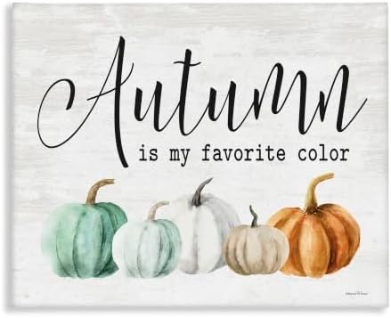 Stupell Industries 'Autumn's My Favorite Color Phrase Green'| Canvas Art by StupellIndustries