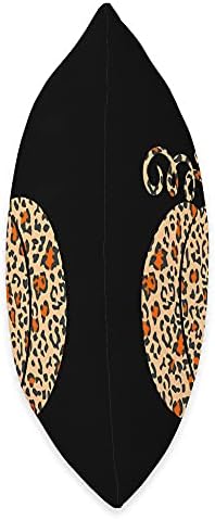 Leopard or Cheetah Print Pumpkin Halloween Thanksgiving Fall Throw Pillow - Image 2