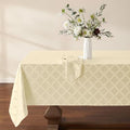 Lenox Laurel Leaf Tablecloth, Ivory - 70" W x 104" L by Lenox