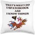 I spatchcock and I know things funny Thanksgiving Turkey Throw Pillow by Unknown