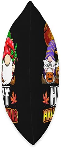 Happy Hallothankmas Funny Women Halloween Thanksgiving Party Throw Pillow - Image 2
