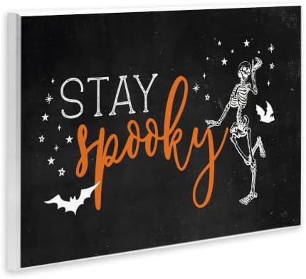 Stay Spooky Skeleton, 13 x 19 Inch Mounted Print on Wall Plaque