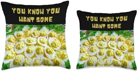 Funny Thanksgiving Deviled Eggs Throw Pillow - Image 3