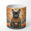 Caroline's Treasures DAC1045CDL Black French Bulldog Fall Decorative Soy Candle Nature Soy Wax Essential Oil Home Decor Ideal for Bedroom Kitchen Bath Office Gift, 10 oz by CarolinesTreasures