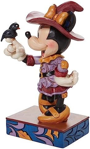 Enesco Jim Shore Disney Traditions Halloween Scarecrow Minnie Mouse Figurine, 6.5 Inch, Multicolor