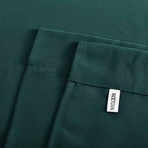 NICETOWN Roman Curtains for Kitchen - Blackout Tie Up Curtains Window Treatment Valance Adjustable Rod Pocket Balloon Shades for Bathroom Christmas, 1 Panel, 40 inches W x 54 inches L, Hunter Green - Image 6