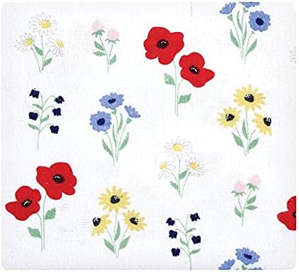 Hudson Baby Unisex Baby Cotton Flannel Receiving Blankets, Wildflower, One Size - Image 3