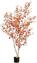 Nearly Natural 6ft Autumn Birch Artificial Fall Tree in Black Nursery Pot by NearlyNatural