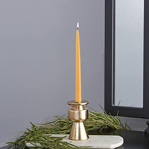 Root Candles 12-Count Unscented Hand-Dipped Tapers, 9-Inch, Butterscotch - Image 5