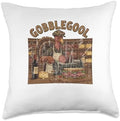 Gobblegool Turkey Thanksgiving Vintage Throw Pillow by Unknown