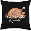 Certified Turkey Leg Specialist Throw Pillow by Unknown