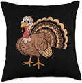 Leopard Turkey Thanksgiving Throw Pillow by Unknown