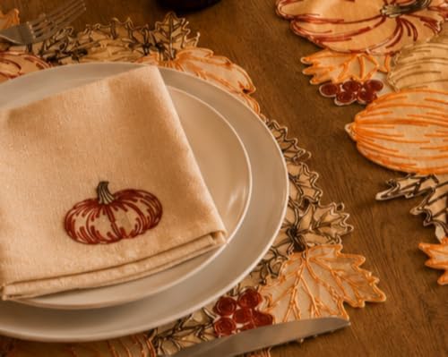 XiaHomeFashions Pumpkin Harvest Cutwork Table Runner, 15 x 54 in, 1 Piece by XiaHomeFashions