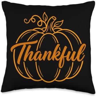 Thankful Thanksgiving Turkey Blessed Fall Autumn Season Throw Pillow by Unknown