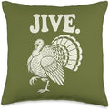 Jive Turkey Fun Vibes Thanksgiving Throw Pillow by Unknown