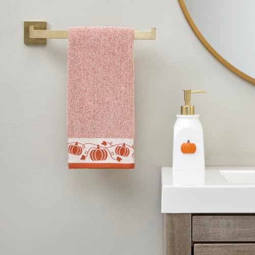 SKL Home Fall/Thanksgiving Pumpkin Vine Hand Towel Set-2pc, Spice - Image 2