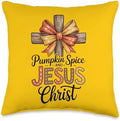 Pumpkin Spice Jesus Christ - Christian Faith Thanksgiving Throw Pillow by Unknown