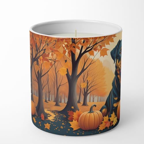 Caroline's Treasures DAC1067CDL Rottweiler Fall Decorative Soy Candle Nature Soy Wax Essential Oil Home Decor Ideal for Bedroom Kitchen Bath Office Gift, 10 oz - Image 3