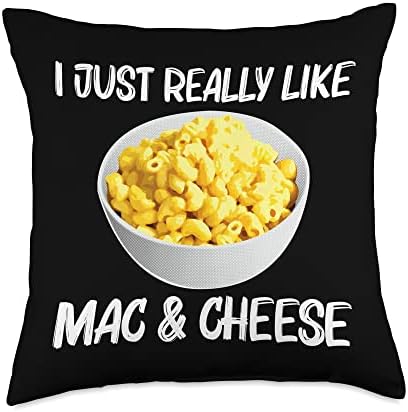 Cool Mac And Cheese For Men Women Macaroni Food Thanksgiving Throw Pillow by Unknown