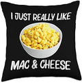 Cool Mac And Cheese For Men Women Macaroni Food Thanksgiving Throw Pillow by Unknown