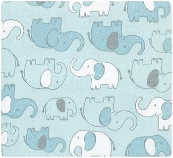 Hudson Baby Unisex Baby Cotton Poly Flannel Receiving Blankets, Boy New Elephant, One Size - Image 3