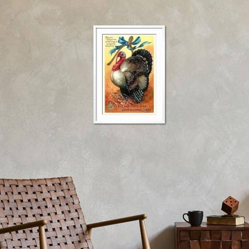 Art.com Wall Art Print Turkey and Wishbone on White Frame, 21" x 29" - Image 4