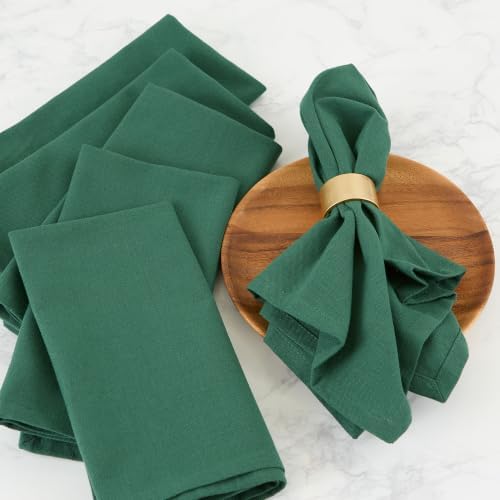 DII Solid Napkin Set Collection, 20x20, Dark Green, 6 Piece - Image 4