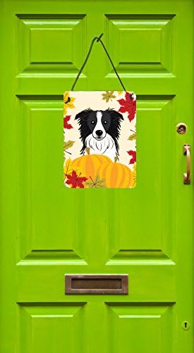 Caroline's Treasures BB2047DS1216 Border Collie Thanksgiving Wall or Door Hanging Prints Aluminum Metal Sign Kitchen Wall Bar Bathroom Plaque Home Decor Front Door Plaque, 12x16, Multicolor - Image 2
