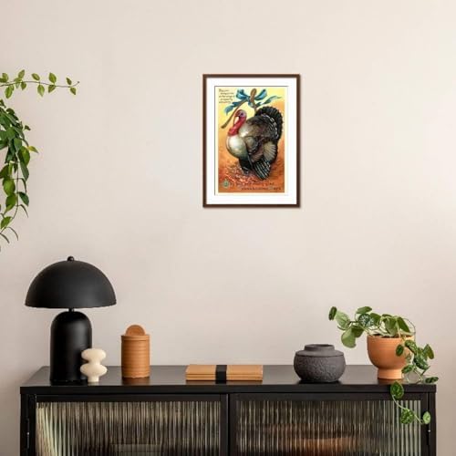 Art.com Wall Art Print Turkey and Wishbone on Brown Frame, 21" x 29" - Image 3