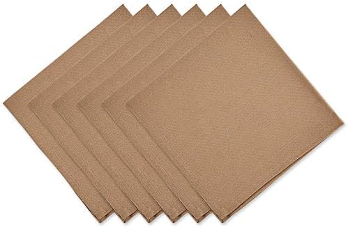 DII Solid Napkin Set Collection, 20x20, Stone, 6 Piece by DII