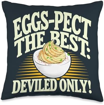 Thanksgiving Dinner Eggs-Pect The Best Deviled Egg Throw Pillow by Unknown
