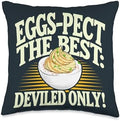 Thanksgiving Dinner Eggs-Pect The Best Deviled Egg Throw Pillow by Unknown