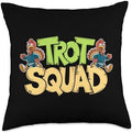 Trot Squad, Friendsgiving Squad Running Thanksgiving Throw Pillow by HadleyDesigns