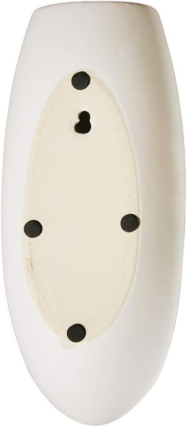 Howard Elliott Collection Oval Wall Hanging Face Sculpture, Contemporary Ceramic Accent for Entryway, Living Room, Hallway or Bedroom Decor, Matte White