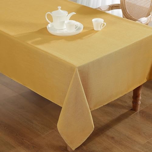 Laura Ashley Esme Decorative Tablecloth, 60" x 144", Gold - Image 2