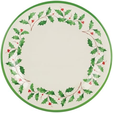Lenox Holiday Melamine Christmas Dinner Plate Set for 4 - Image 2