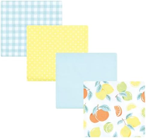 Hudson Baby Unisex Baby Cotton Flannel Receiving Blankets, Citrus Mint, One Size by HudsonBaby