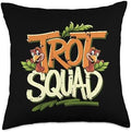 Trot Squad, Friendsgiving Squad Running Thanksgiving Throw Pillow by HadleyDesigns