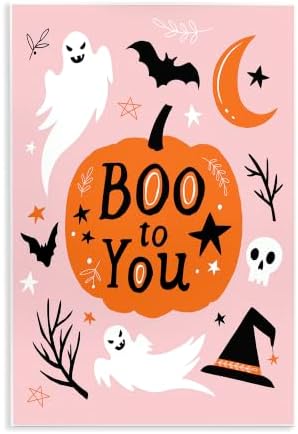 Halloween Ghost Bat Moon, 10 x 15 Inch Mounted Print on Wall Plaque