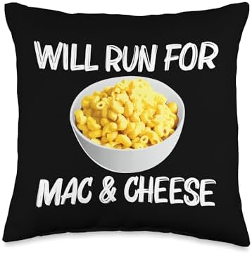 Cool Mac And Cheese For Men Women Macaroni Food Thanksgiving Throw Pillow by Unknown