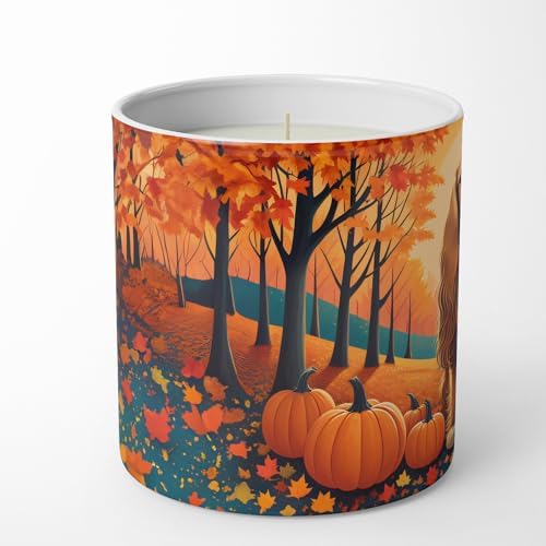 Caroline's Treasures DAC1002CDL Afghan Hound Fall Decorative Soy Candle Nature Soy Wax Essential Oil Home Decor Ideal for Bedroom Kitchen Bath Office Gift, 10 oz - Image 3