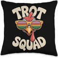 Thanksgiving Gobble Trot Squad Parade Day Runner Throw Pillow by Unknown